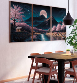 Quadros decorativo (nome da estampa) - kit 3 telas retangulares cod (cópia)