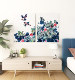 Quadros decorativo (nome da estampa) - kit 2 telas retangulares - cod (cópia)