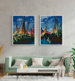 Quadros decorativo (nome da estampa) - kit 2 telas retangulares - cod (cópia)