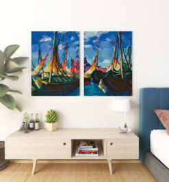 Quadros decorativo (nome da estampa) - kit 2 telas retangulares - cod (cópia)