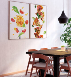 Quadros decorativo (nome da estampa) - kit 2 telas retangulares - cod (cópia)