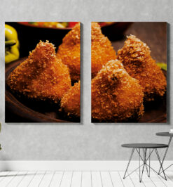 Quadros decorativo coxinha - kit 2 telas retangulares - cod r298