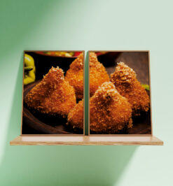 Quadros decorativo coxinha - kit 2 telas retangulares - cod r298