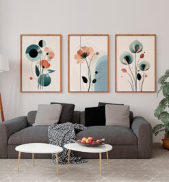 Quadros decorativo (nome da estampa) - kit 3 telas retangulares cod (cópia)