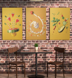 Quadros decorativo (nome da estampa) - kit 3 telas retangulares cod (cópia)