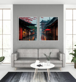 Quadros decorativo (nome da estampa) - kit 2 telas retangulares - cod (cópia)