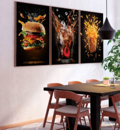 Quadros decorativo (nome da estampa) - kit 3 telas retangulares cod (cópia)