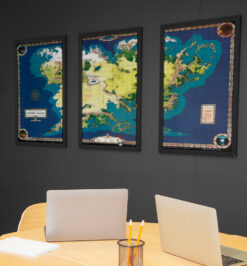 Quadros decorativo (nome da estampa) - kit 3 telas retangulares cod (cópia)
