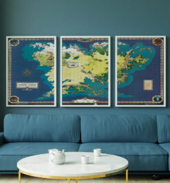Quadros decorativo (nome da estampa) - kit 3 telas retangulares cod (cópia)