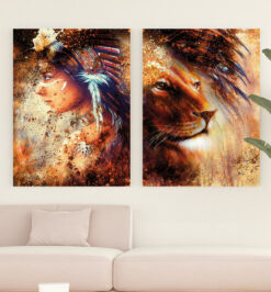 Quadros decorativo (nome da estampa) - kit 2 telas retangulares - cod (cópia)