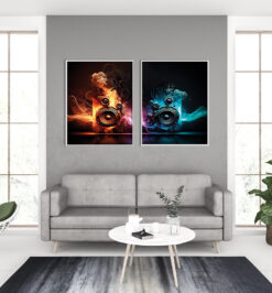 Quadros decorativo (nome da estampa) - kit 2 telas retangulares - cod (cópia)
