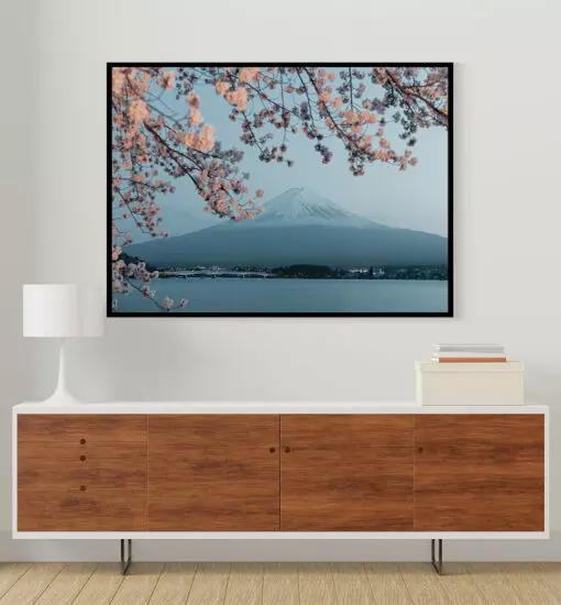 Quadro Decorativo Cerejeira e Monte Fuji - Japão COD P179
