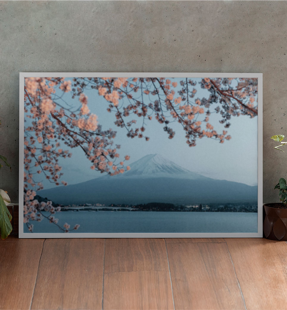 Quadro Decorativo Cerejeira e Monte Fuji - Japão COD P179