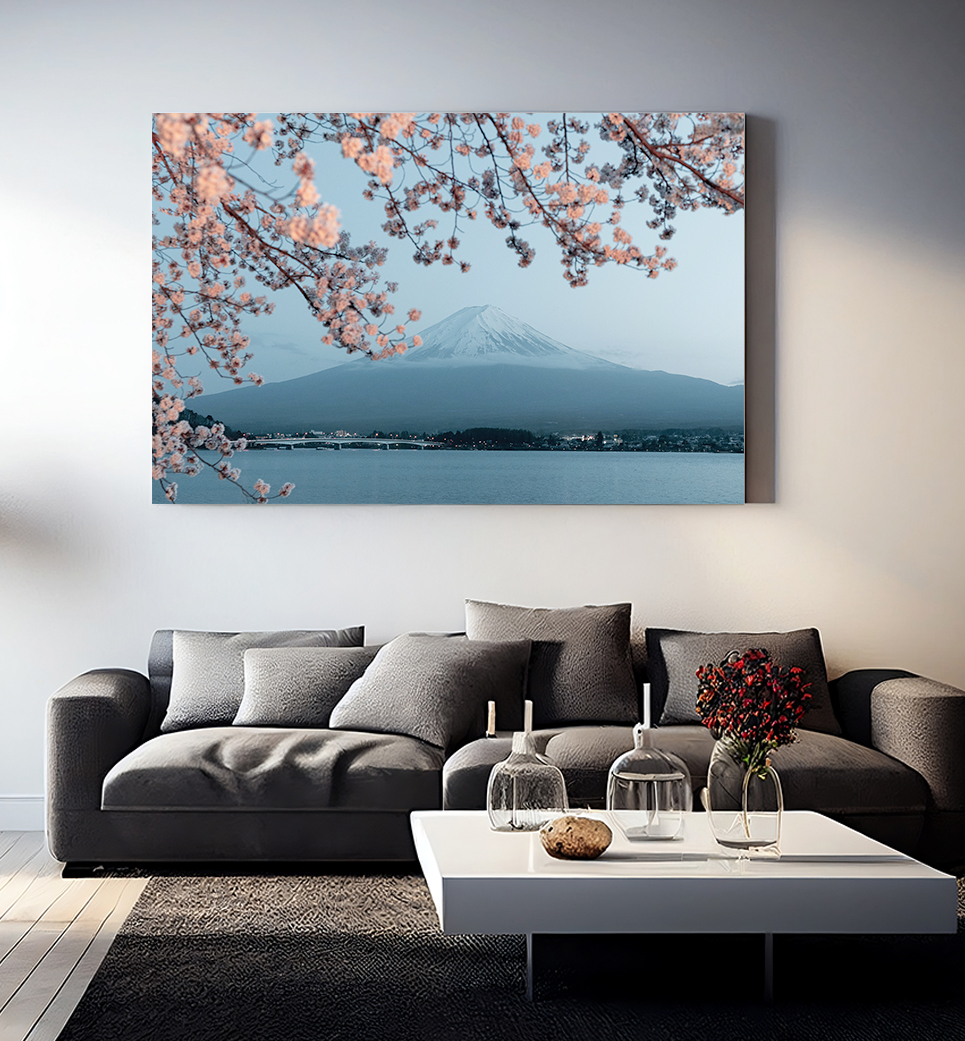 Quadro Decorativo Cerejeira e Monte Fuji - Japão COD P179