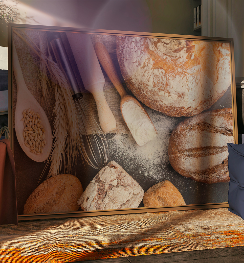 Quadro decorativo pães e trigo cod p202 (cópia)