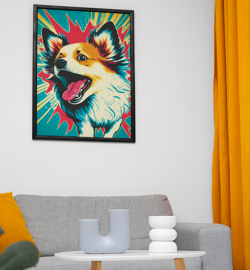 絵画 dogliquid Quadro Decorativo Pop Art Cachorro COD R585