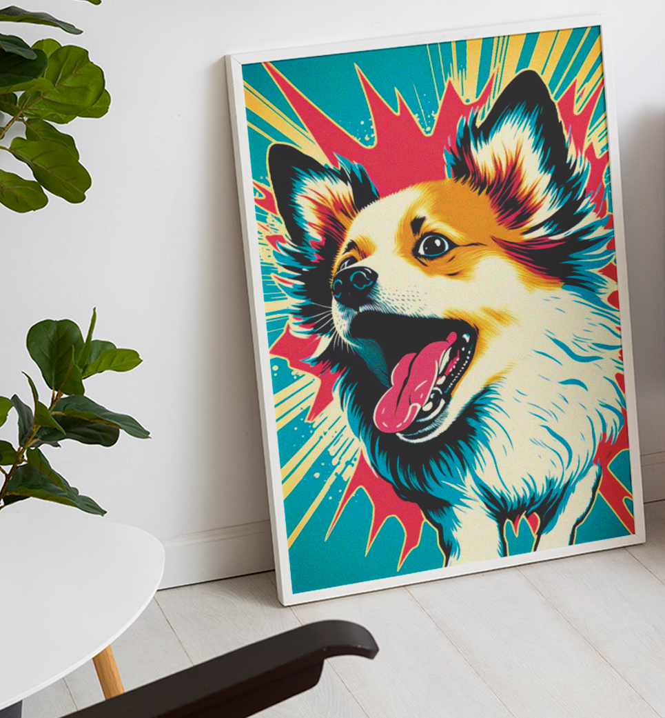 絵画 dogliquid Quadro Decorativo Pop Art Cachorro COD R585