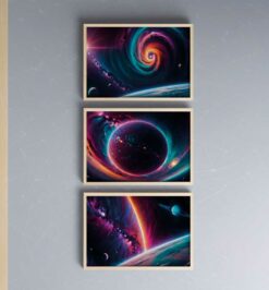 Quadros decorativo universo astronauta - kit 3 telas retangulares cod r657 (cópia)