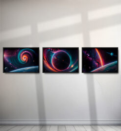 Quadros decorativo universo astronauta - kit 3 telas retangulares cod r657 (cópia)