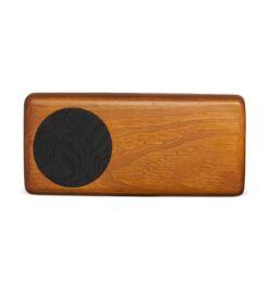 Aplicador sonoro premium para celular madeira escura jpg