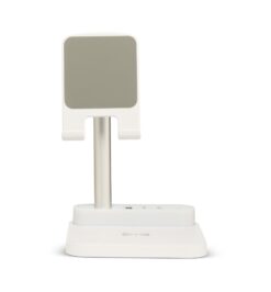 Base de carregamento com suporte celular e luminaria branco jpg