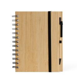 Bloco de anotacoes bambu com caneta bambu jpg