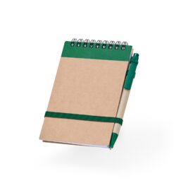 Bloco de anotacoes ecologico com caneta verde jpg
