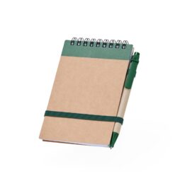 Bloco de anotacoes ecologico com caneta verde jpg