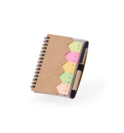 Bloco de anotacoes com autoadesivos e caneta kraft jpg