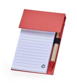 Bloco de anotacoes com autoadesivos e caneta vermelho jpg