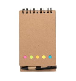 Bloco de anotacoes com caneta e autoadesivo kraft jpg
