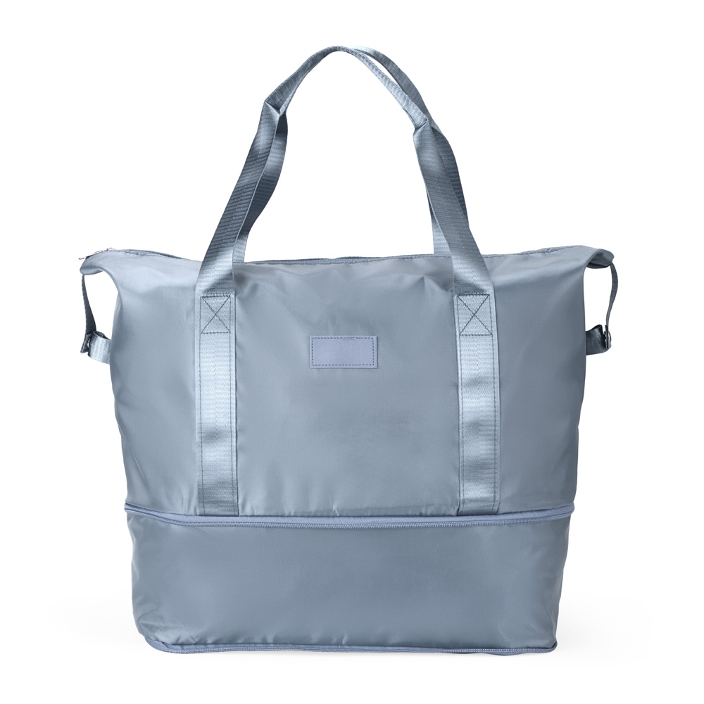 Bolsa esportiva poliester expansivel litros cinza claro jpg