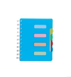 Caderno pequeno com divisorias azul jpg