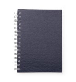 Caderno pequeno de couro sintetico azul jpg