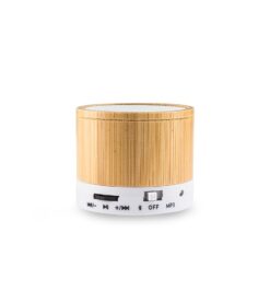 Caixa de som multimidia bambu branco jpg