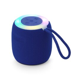 Caixa de som multimidia tws com luzes rgb azul jpg