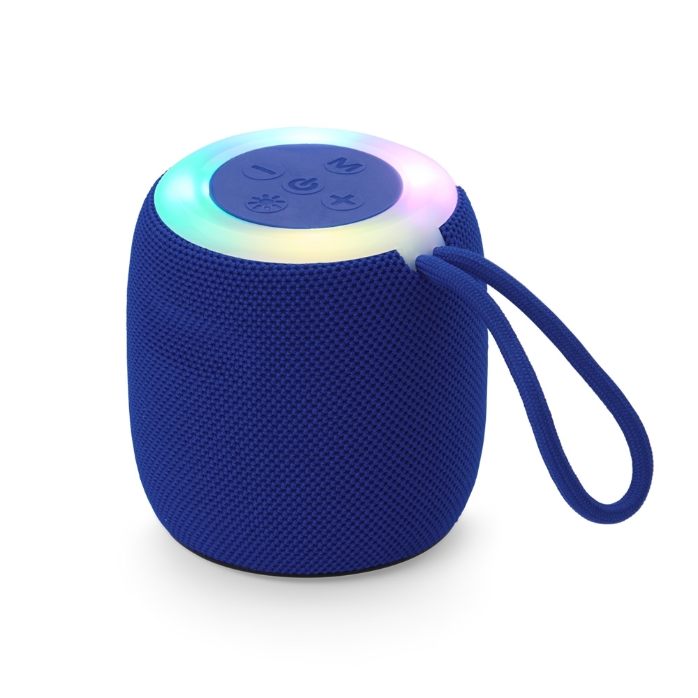 Caixa de som multimidia tws com luzes rgb azul jpg