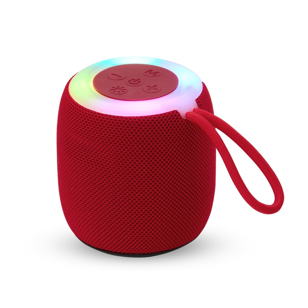 Caixa de som multimidia tws com luzes rgb vermelho jpg
