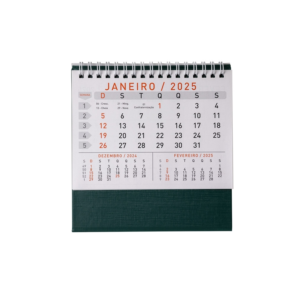 Calendario de mesa verde jpg
