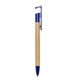 Caneta ecologica com suporte para celular azul jpg