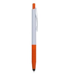 Caneta plastica touch laranja jpg