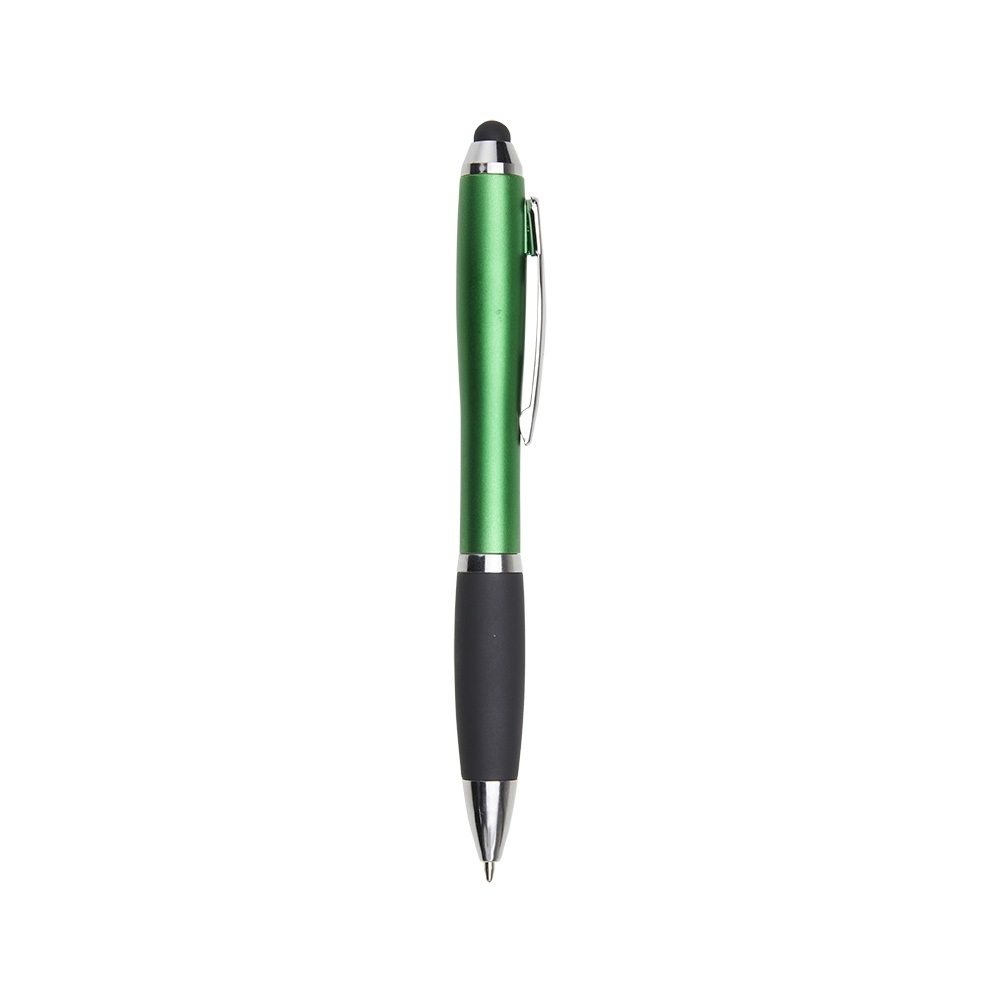 Caneta plastica touch verde jpg