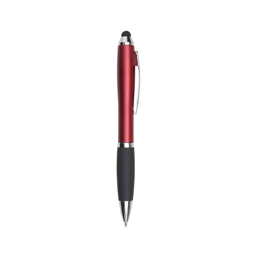 Caneta plastica touch vermelho jpg