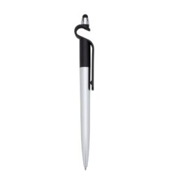 Caneta plastica touch com suporte preto jpg