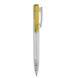 Caneta plastica translucida amarelo jpg