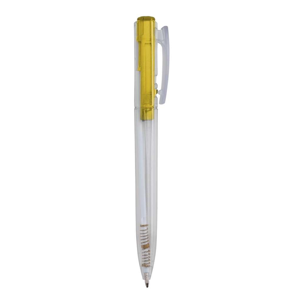 Caneta plastica translucida amarelo jpg