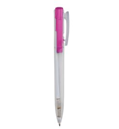 Caneta plastica translucida rosa jpg