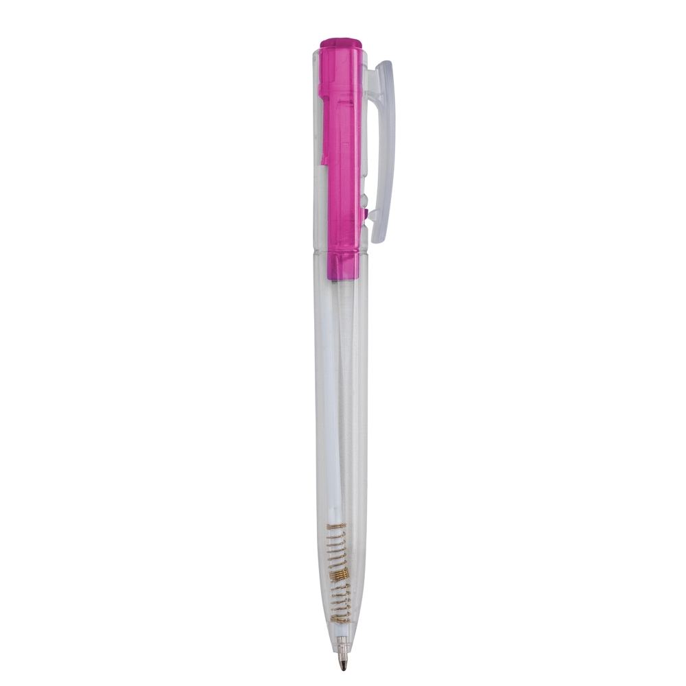 Caneta plastica translucida rosa jpg