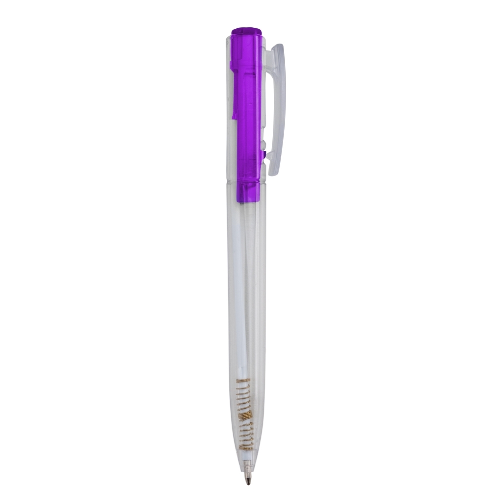 Caneta plastica translucida roxo jpg