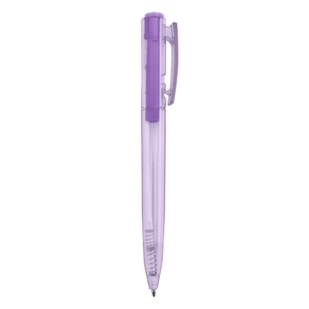 Caneta plastica translucida roxo jpg